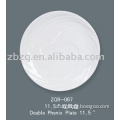 magnesia porcelain 11.5" double phenix plate